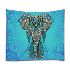Goodbath Elephant Tapestry, Indian Bohimian Hippie Boho Wall Tapestries  Wall Hangings  for Bed Room Living Room Dorm, 80 x 60 Inch, Blue